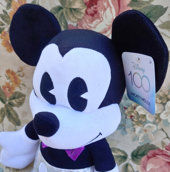 Disney 100 Years of Wonder Plush Mickey & Minnie Set in Silver 17 Inches NWT - Picture 9 of 17